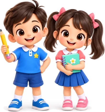 น้องชายและน้องสาว มาสคอตของบ้านสาธิต
